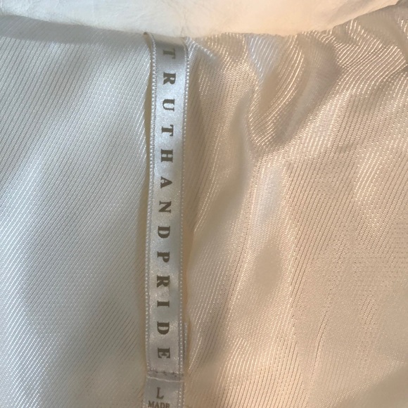 NWT Truth and Pride White Leather Jacket SZ L - Picture 12 of 16